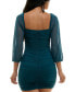 ფოტო #2 პროდუქტის Juniors' Balloon-Sleeve Ruched Bodycon Dress