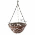 Фото #2 товара Woven Plastic Wicker Hanging Basket, Coffee Wicker