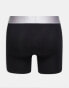 Фото #2 товара Calvin Klein steel 3-pack boxer briefs with contrast waistband in black