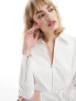 Фото #5 товара Mango zip front shirt in white