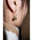 Pin — Green jade bead gold earrings