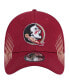 ფოტო #3 პროდუქტის Men's Garnet Florida State Seminoles Active Slash Sides 39THIRTY Flex Hat