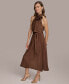 Women's Halter-Neck Sleeveless A-Line Midi Dress