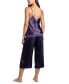 ფოტო #2 პროდუქტის Women's Brennan 2-Pc. Cropped Satin Pajamas Set