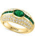 Фото #1 товара Кольцо EFFY Collection Emerald & Diamond