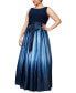 Plus Size Ombre A-Line Gown