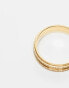 Фото #4 товара ASOS DESIGN waterproof stainless steel band ring with greek wave design in gold tone