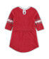 ფოტო #3 პროდუქტის Toddler Girls Heathered Crimson Oklahoma Sooners Poppin Sleeve Stripe Dress