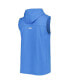 Фото #2 товара Men's Powder Blue Los Angeles Chargers Relay Sleeveless Pullover Hoodie