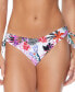 ფოტო #1 პროდუქტის Juniors' Luna Tie-Side Floral-Print Bikini Bottom