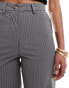 Фото #4 товара DTT Tall high waisted pinstripe trousers in grey