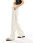 Weekday Mia linen mix trousers in off-white