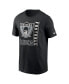Фото #3 товара Men's Black Las Vegas Raiders Lockup Essential T-shirt