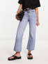 ASOS DESIGN cropped easy straight jeans in light blue