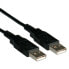ROLINE USB 2.0 Cable - Type A-A 3 m - 3 m - USB A - USB A - USB 2.0 - Male/Male - Black
