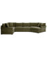 Фото #6 товара Wrenley 170" 3-Pc. Fabric Sectional Full Sleeper Cuddler Chaise Sofa, Created for Macy's