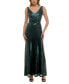 Фото #1 товара Women's Sleeveless V-Neck Sequined Mesh Gown