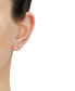 ფოტო #2 პროდუქტის Polished & Textured Front & Back Stud Earrings in 14k Gold, Created for Macy's