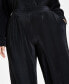 Фото #4 товара Plus Size Plisse High-Rise Wide-Leg Pants, Created for Macy's