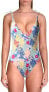 Фото #1 товара Polo Ralph Lauren 257048 Women's Patchwork Halter One Piece Swimsuit Size M