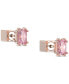 ფოტო #5 პროდუქტის Rose Gold-Tone Color Cushion-Cut Crystal Stud Earrings