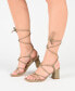 ფოტო #6 პროდუქტის Women's Harpr Strappy Ankle Tie Block Heel Dress Sandals