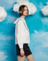 Фото #4 товара Sister Jane contrast stitch oversized collar shirt in ivory