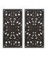 Фото #7 товара Botanical Panel Distressed Carved Wood 2-Piece Wall Decor Set