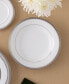 Фото #7 товара Charlotta Platinum 4 Piece 9" Rim Soup Bowls Set, 27 oz, Service for 4