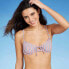 Фото #3 товара Juniors' Textured Shirred Underwire Bikini Top - Xhilaration™ Multi Stripe Large