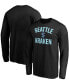 Фото #1 товара Men's Black Seattle Kraken Victory Arch Long Sleeve T-shirt