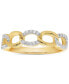 ფოტო #3 პროდუქტის Diamond Link Statement Ring (1/4 ct. t.w.) in 14k Gold-Plated Sterling Silver