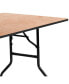 Фото #5 товара Стол складной для банкетов EMMA + OLIVER 5-футовый прямоугольный деревянный с ясно-покрытой верхней частью