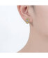 ფოტო #2 პროდუქტის 14K Gold Plated and Cubic Zirconia Floral Stud Earrings