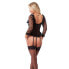 Rimba Amorable Basque, G-String and Stockings Blue and Black