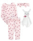 Baby Girls Layette with Lovey Set, 4 Piece