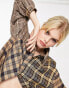 Фото #3 товара Reclaimed Vintage mixed check shirt in brown