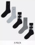 River Island 5 pack argyle ankle socks in black