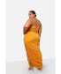 ფოტო #3 პროდუქტის Plus Size Bebe Ruched Glitter Mesh Maxi Bodycon Skirt