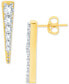 ფოტო #1 პროდუქტის Diamond Graduated Spear Earrings (1/5 ct. t.w.) in 14k Gold-Plated Sterling Silver