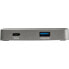 Фото #7 товара StarTech.com USB C Multiport Adapter - USB-C to 4K 60Hz HDMI 2.0 - 100W Power Delivery Pass-through - 3-Port 10Gbps USB Hub - Portable USB Type-C Mini Docking Station - 10" (25cm) Cable - Wired - USB 3.2 Gen 2 (3.1 Gen 2) Type-C - 100 W - Grey - 10 Gbit/s - 4K Ultra H