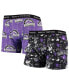 ფოტო #1 პროდუქტის Men's Black and Purple Colorado Rockies Super Fit 2-Pack Boxer Briefs Set