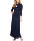 ფოტო #1 პროდუქტის Dress and Jacket, Patterned Sparkle Evening Dress