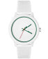 Часы Lacoste White Silicone Strap 42mm