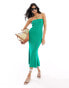 Фото #3 товара Style Cheat knitted bandeau midi dress in green