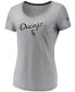 Фото #3 товара Women's Gray Chicago White Sox Wordmark Logo Space-Dye V-Neck T-shirt