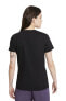 Фото #2 товара Sportswear Floral Swoosh Short-sleeve Kadın Tişört - Siyah