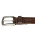 Фото #5 товара Men's Grid Tooled Embossed Leather Belt
