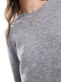 Weekday Ayla knitted jumper in grey marl