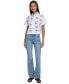 ფოტო #5 პროდუქტის Women's Embroidered Motif Button-Front Top